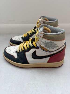 #ad Size 9.5 Jordan 1 Retro NRG x Union LA High Black Toe CUSTOMIZED $450.00