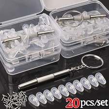 Eyeglasses Repair Kit with Silicone Nose Pads and Compact Tool Bag 20PCS Set
