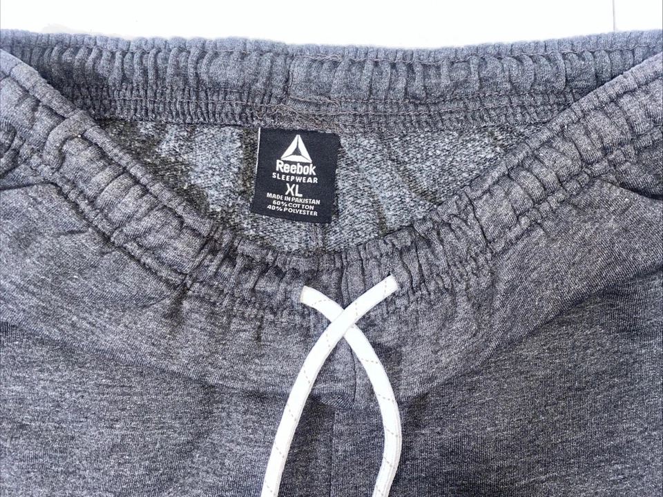 Pantalones Cortos para Dormir Reebok Para Hombre Talla L Gris con Bolsillos Mezcla Algodón/Poliéster Foto 3 de 4