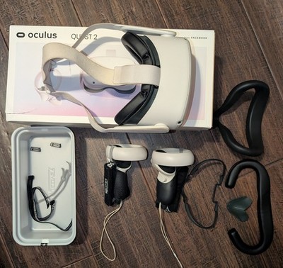 Oculus Quest 2 128GB White With VR  Cover Accessories (No Charger)