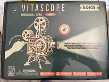 ROKR 3D Vitascope Projector Wooden Puzzle Mechanical Model Kit New LK601 NIB