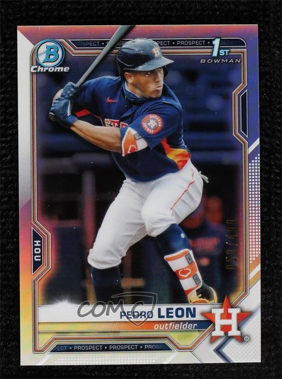 2021 Bowman Chrome Prospects Refractor 53/499 Pedro Leon #BCP-189 0r5k