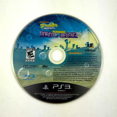 SpongeBob SquarePants Plankton's Robotic Revenge PS3 PlayStation 3 Disc Only