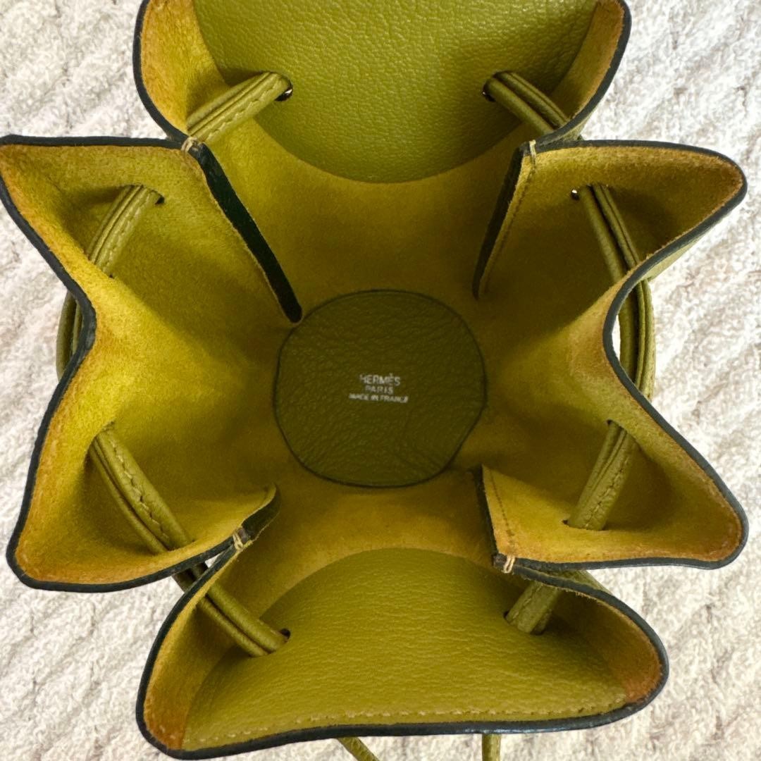 HERMES Vespa Pouch Multi case Anise Green Leather Kushvel — image 5