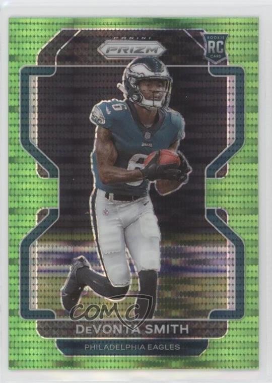 2021 Panini Prizm Rookie Neon Green Pulsar Prizm DeVonta Smith #335 09if