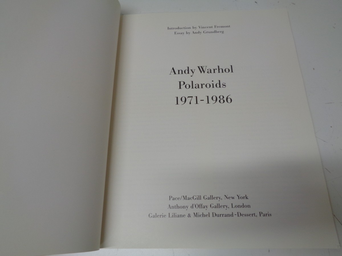 Andy Warhol: Polaroids 1971-1986 Rare Out of Print 9781879532038| eBay