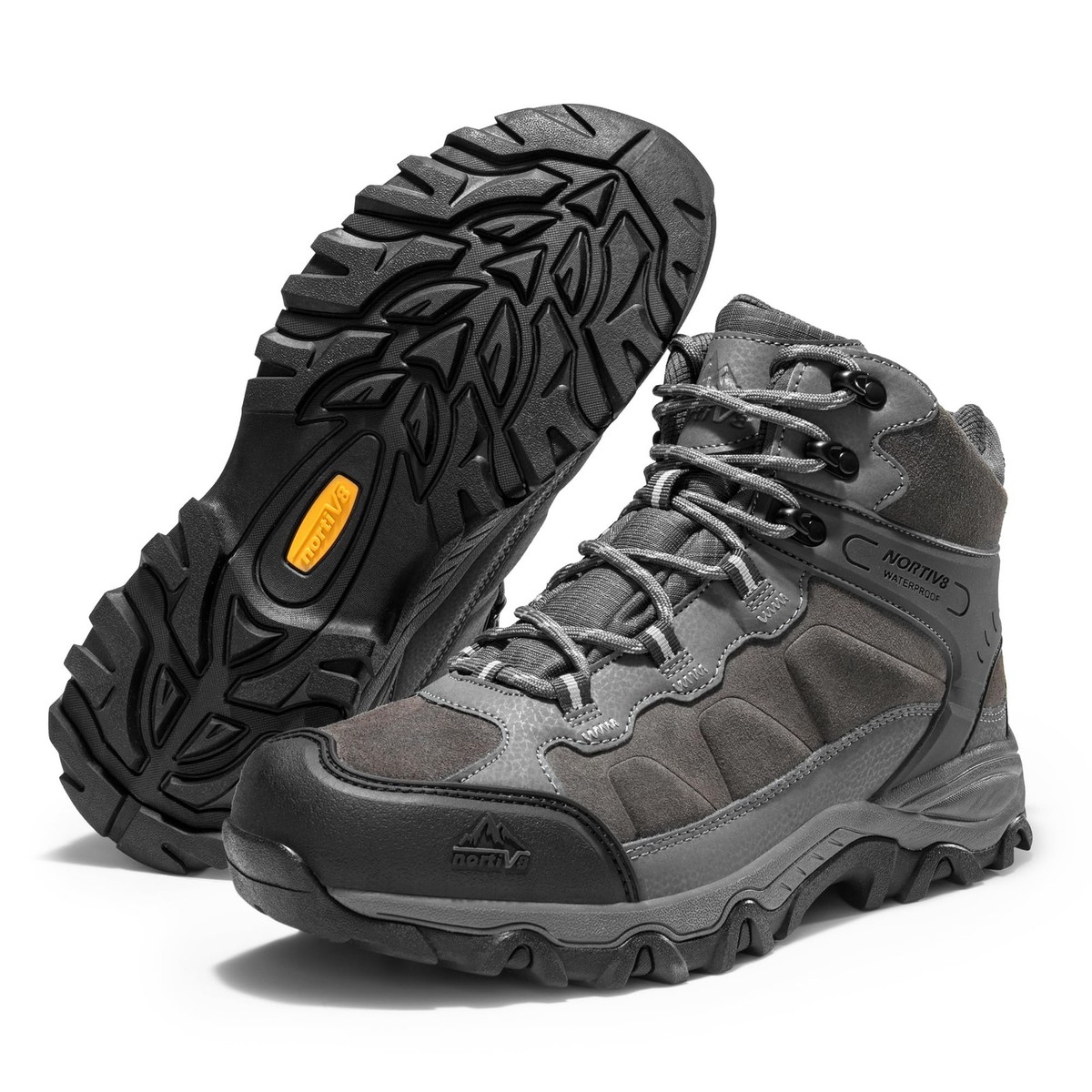 NORTIV 8 Mens Waterproof Hiking Boots Outdoor Mid Trekking  display picture 2