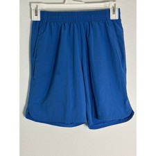All In Motion Boys Blue Athletic Shorts Size Medium 8 Recycled Stretch Gym Sport