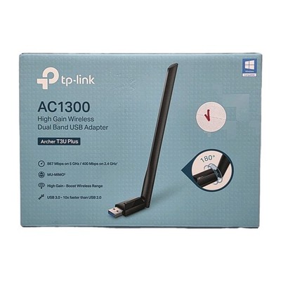 TP-Link USB WiFi Adapter Desktop PC AC1300 USB 3.0 Wireless Dual Band T3U Plus