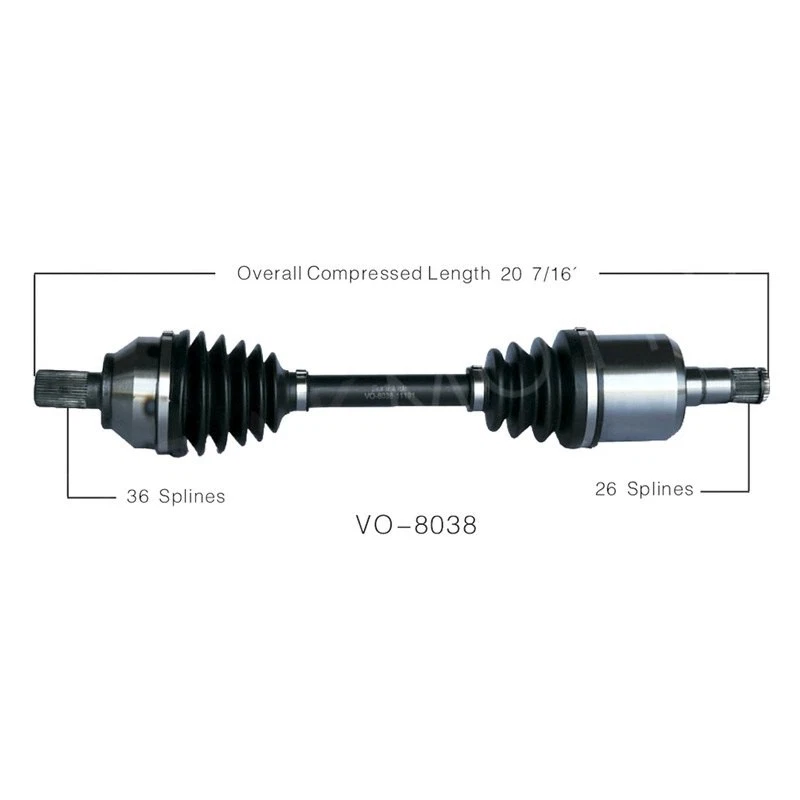 For Volvo S40 2004-2011 SurTrack VO-8038 Front Driver Side CV Axle Shaft Foto 2 de 3