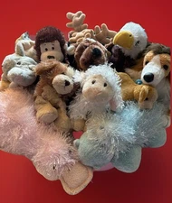 LOT 11 Gantz Vintage Plush Toys 1 Keychain 2 Reindeer 9 Unique AS IS See Pics