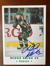 Rookie Autograph Mikko Koivu 5x7 Auto Team Issue