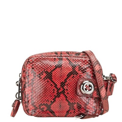 Prada Python Embossed Triangle Logo Plate 2Way Shoulder Bag