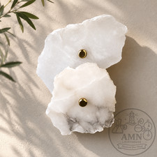 Handmade Raw Edge Alabaster Sconce | Brushed ...