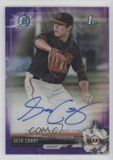 2017 Bowman Draft Chrome Pick Purple Refractor 82/250 Seth Corry Auto 12x6