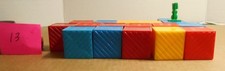 Tupperware Tupper Toy 17 Busy Blocks Interlocking Blocks with 1 Figure P13