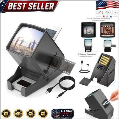 Revive Memories with 3X Magnification Slide Viewer   LED Powered & Easy to Use
