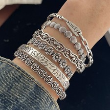 Solid 925 Sterling Silver Bracelet for Women ...