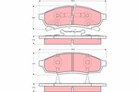Trw Bremsbelagsatz, Scheibenbremse Vorderachse U.A. FüR Buick, Chevrolet