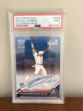 2023 Topps Now NLDS Micheal Harris II Auto Blue /49 PSA 9 Braves Catch Autograph