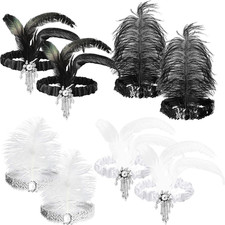WATINC 1920S Flapper Headband, Great Gatsby Party Decorations, Roaring 20S Hair