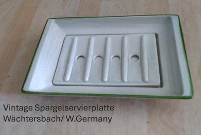 Vintage Spargelschale Wächtersbach mit herausnehmbarer Abtropfplatte - Bild 1 von 4