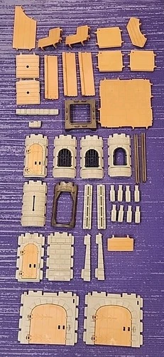 Vintage Playmobil Castle Parts Lot. Walls, Floors, Etc. Mixed 🔥 FREE SHIPPING