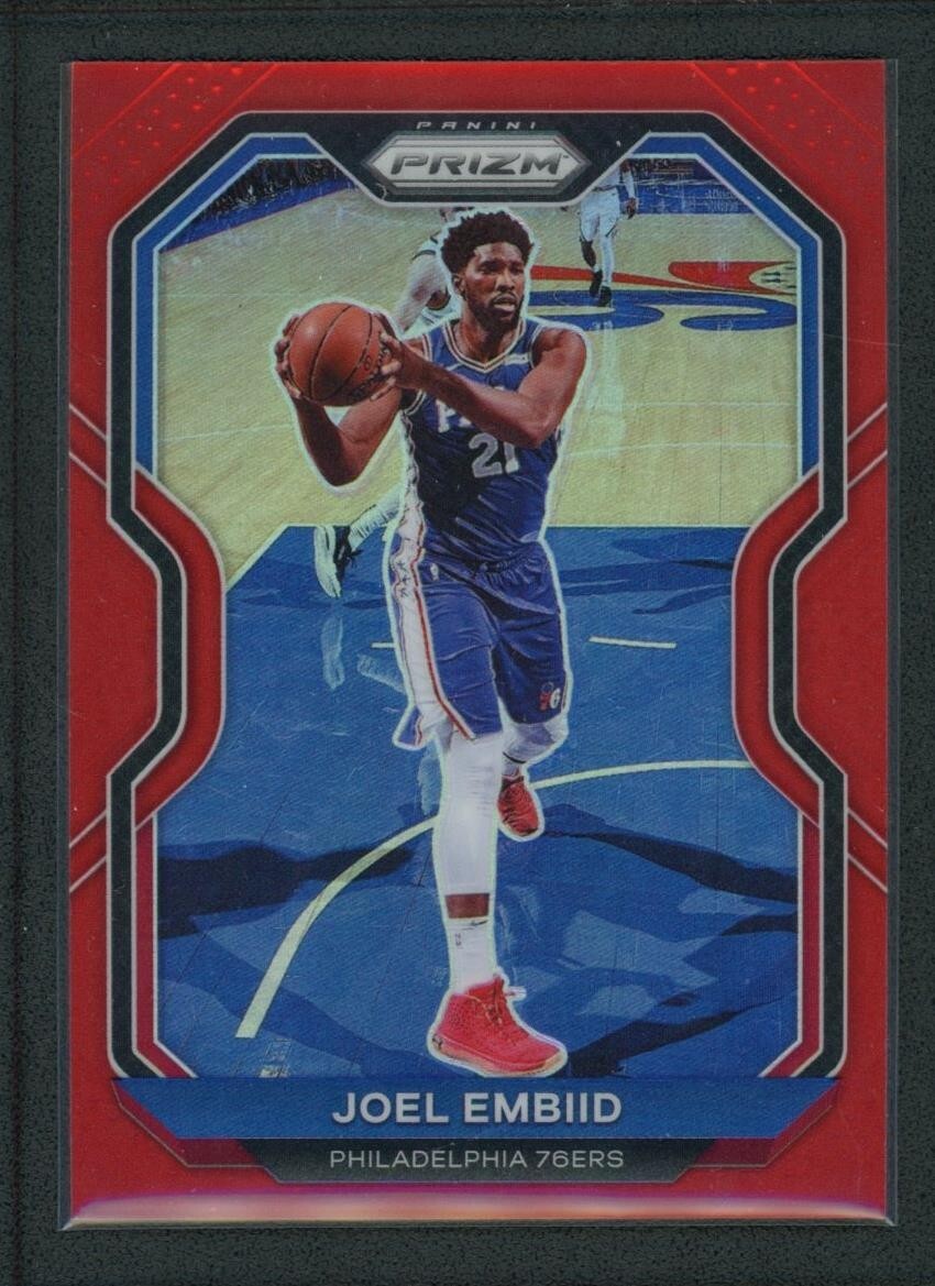 2020-21 JOEL EMBIID 267/299 PANINI PRIZM RED
