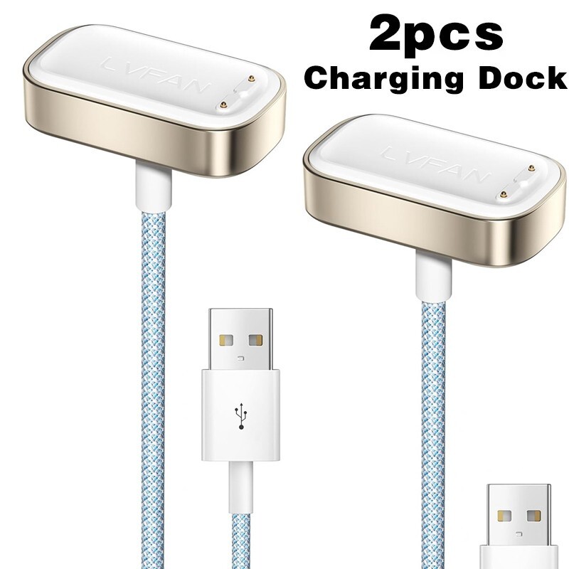 2 Pack Charger Cable for Fitbit Charge 6/Charge 5/Luxe Fast Charging Watch Dock