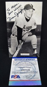 DUANE JOSEPHSON Autographed Photo Postcard 3.25x5.5" PSA/DNA WHITE SOX AUTO