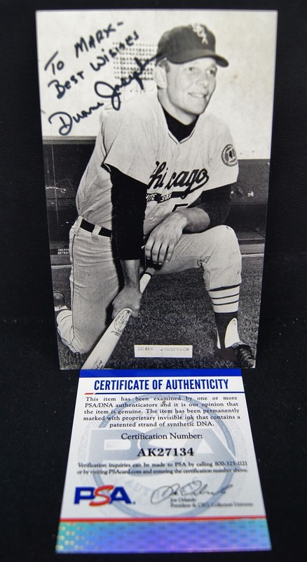 DUANE JOSEPHSON Autographed Photo Postcard 3.25x5.5" PSA/DNA WHITE SOX AUTO
