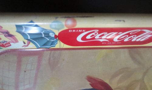 Coca Cola MENU GIRL 1950 Tray VERY GOOD - Picture 2 of 8