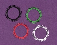 MERRY CHRISTMAS CIRCLE 2 die cuts scrapbook cards