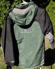 NWT NY Jets Reebok Winter Puffer Jacket with Hood Green Size Youth Large