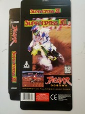 SUPERCROSS 3D Atari Jaguar EMPTY Display Box New NEVER FOLDED OR USED