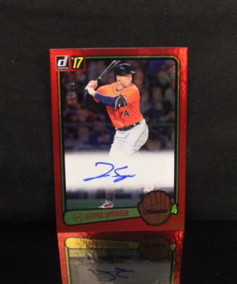 2017 Donruss George Springer Auto on Card W.S. MVP #24/25 $59.99