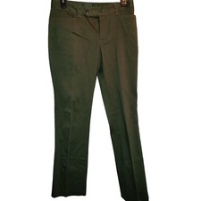 Lauren Ralph Lauren Stretch Mid Rise Pants Straight Leg Size 2 Green Classic Fit
