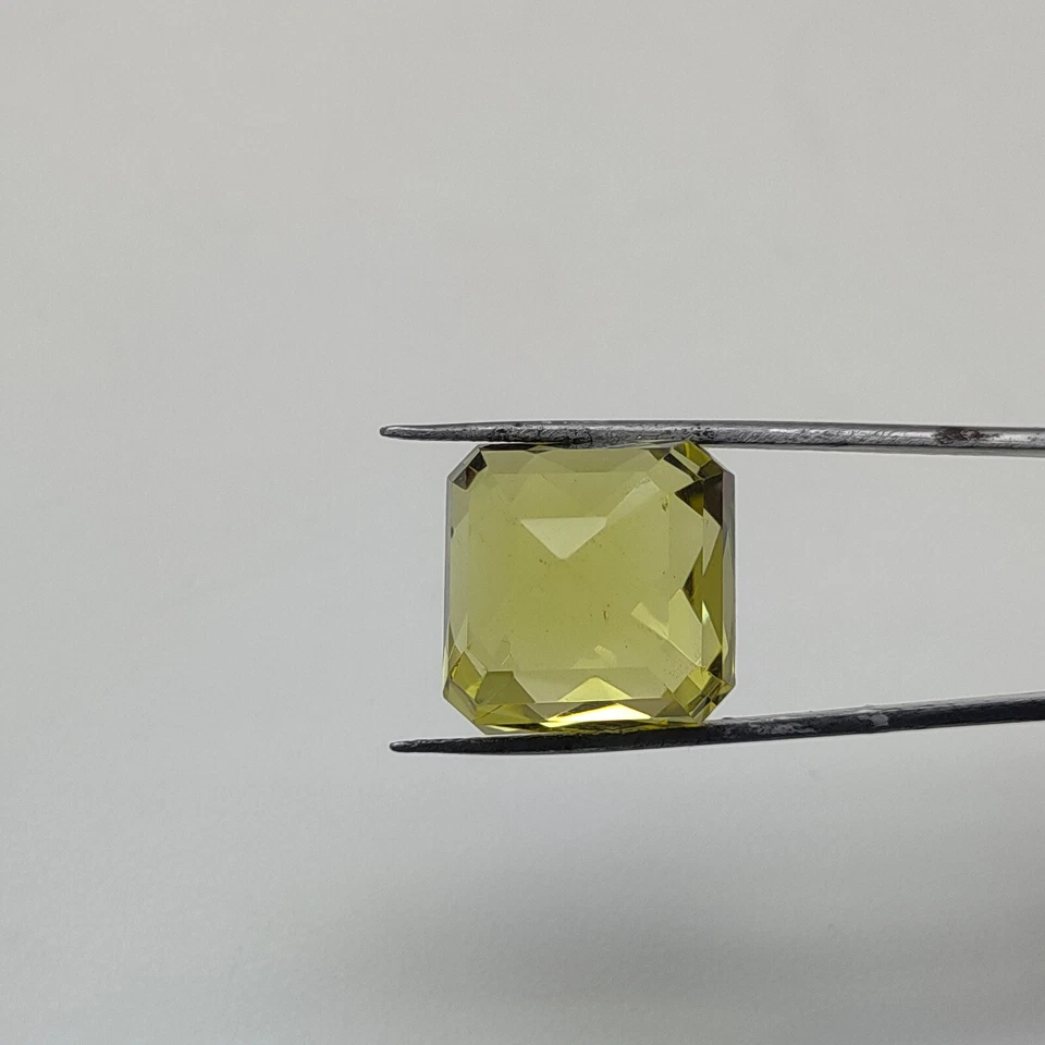 Piedra preciosa natural de forma cuadrada TOPACIO LIMÓN 40,25 quilates genuino con certificado Foto 3 de 4