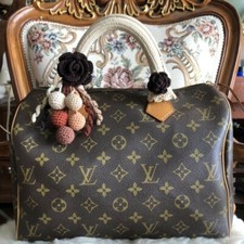 Crochet Handle Cover for LV SPEEDY, Cream size25,30,35