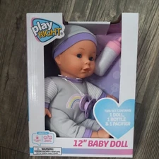 Baby Doll with Bottle & Magnetic Pacifier New 