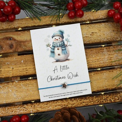 BULK PACK 5+ A Little Christmas Wish Wish Bracelet UK - Main Image