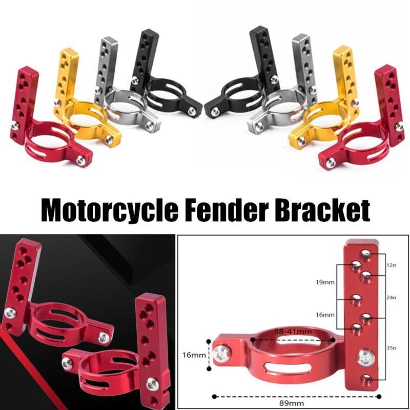 Soporte de montaje de aluminio para guardabarros guardabarros de cubierta de rueda delantera universal para motocicleta Foto 2 de 4