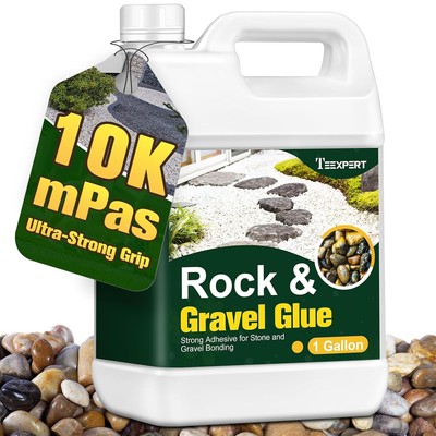 1 Gallon Rock Glue for Landscaping   Strong Pea Gravel Glue & Stone Glue Mulch..