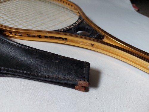Vintage Gold Aluminium Stellar 1000 Tennis Racquet Racket - Picture 7 of 12