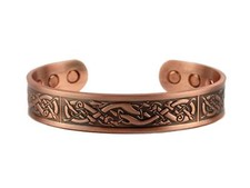 Chunky Copper Magnetic Bracelet/Bangle Festival Design 6 Magnets Health Rare ...