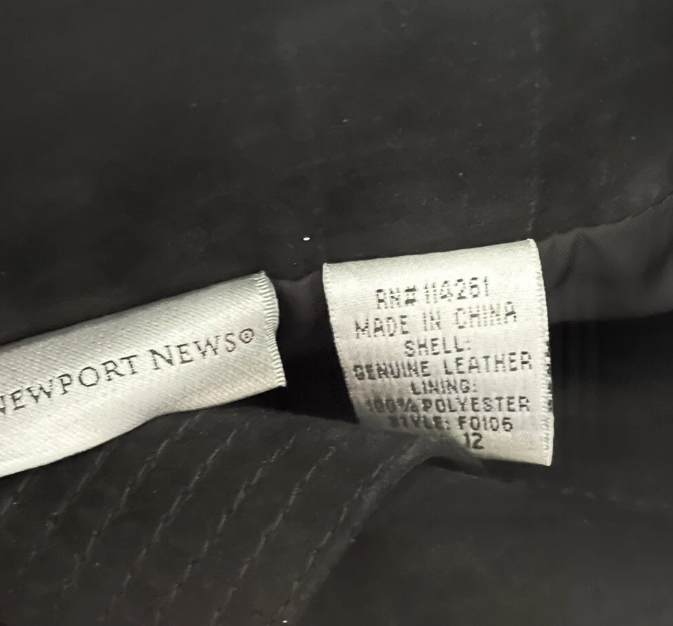 Falda Newport News Vintage Cuero Gamuza Genuino Hasta la Rodilla Talla 12 Negra Foto 4 de 4