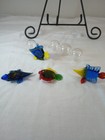 Lampwork Art Glass Fish "Floats" with attached bubbles - Set of 4 — photo 1