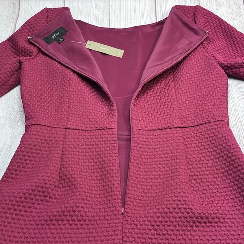 J.CREW $148 Textured Metalasse Lined Boatneck Pink Shift Dress Size 8 Formal - Picture 6 of 9