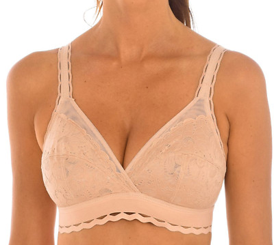Playtex Women's Sans Armature Coeur Crois'e F'eminin Recycl'e Bra, Beige, 42B-