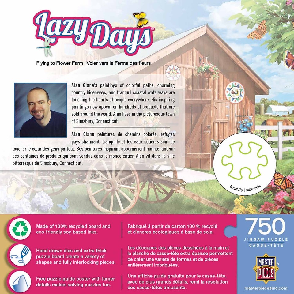 MasterPieces Flying to Flower Farm 750 Piece Jigsaw Puzzle By Alan